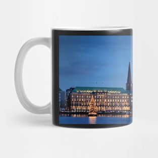 Ballindamm, Binnenalster, Christmas lights, dusk, Hamburg, Germany Mug